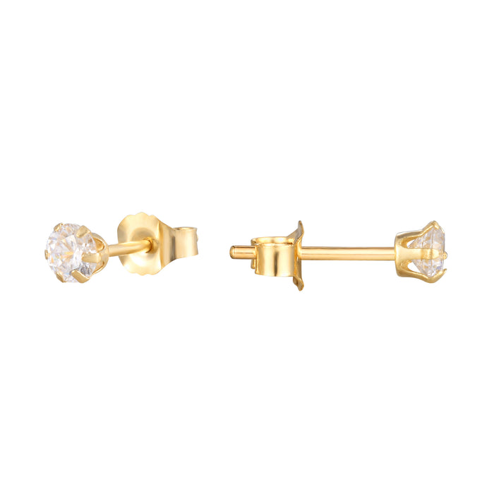 solid gold stud earrings - seolgold