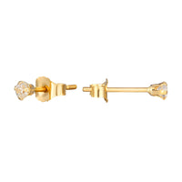 gold stud earrings - seol-gold