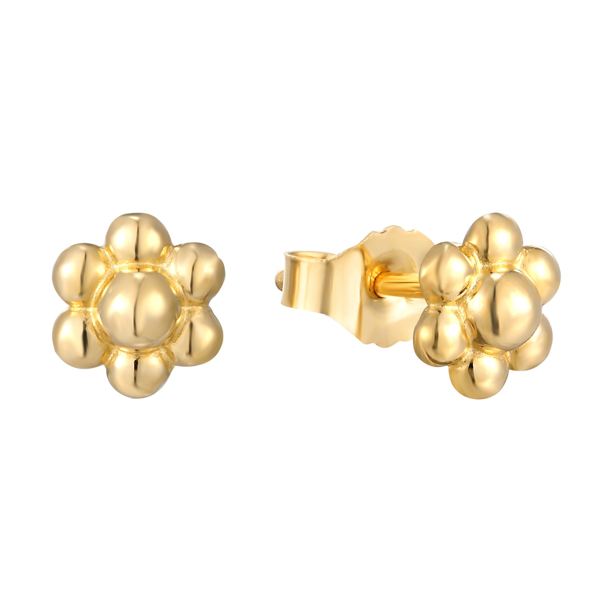 9ct flower stud - seol gold