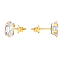 baguette cz earring - seolgold