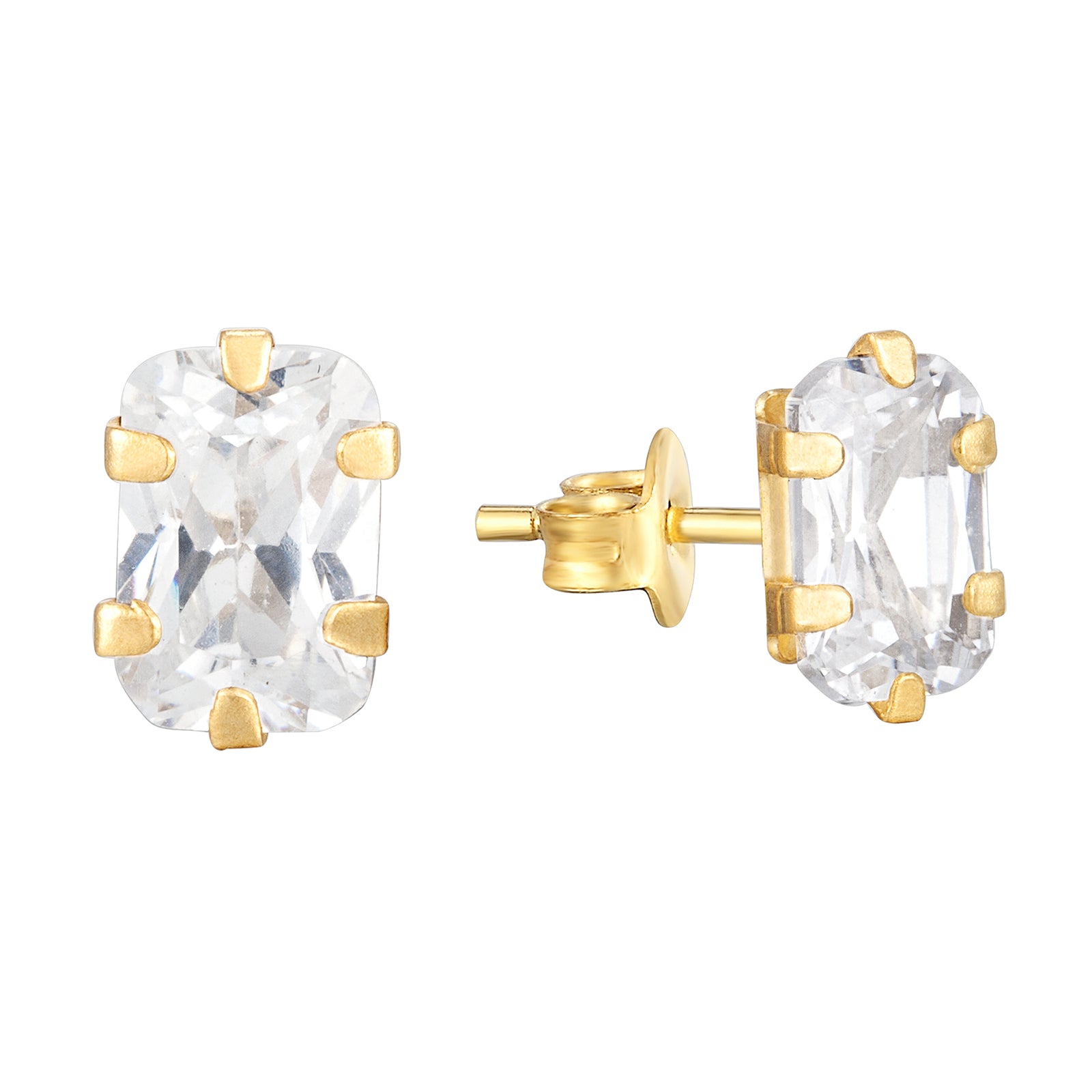 solid gold studs - seolgold