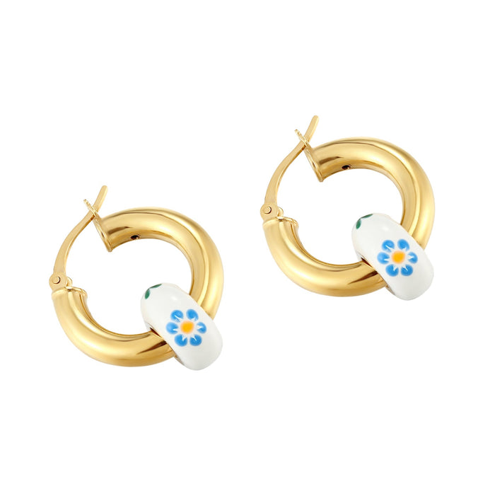 bead enamel hoops - seolgold