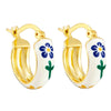 18ct Gold Vermeil flower hoops - seolgold 