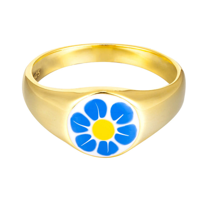 enamel signet - seol gold