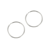 9ct white gold hoops - seolgold