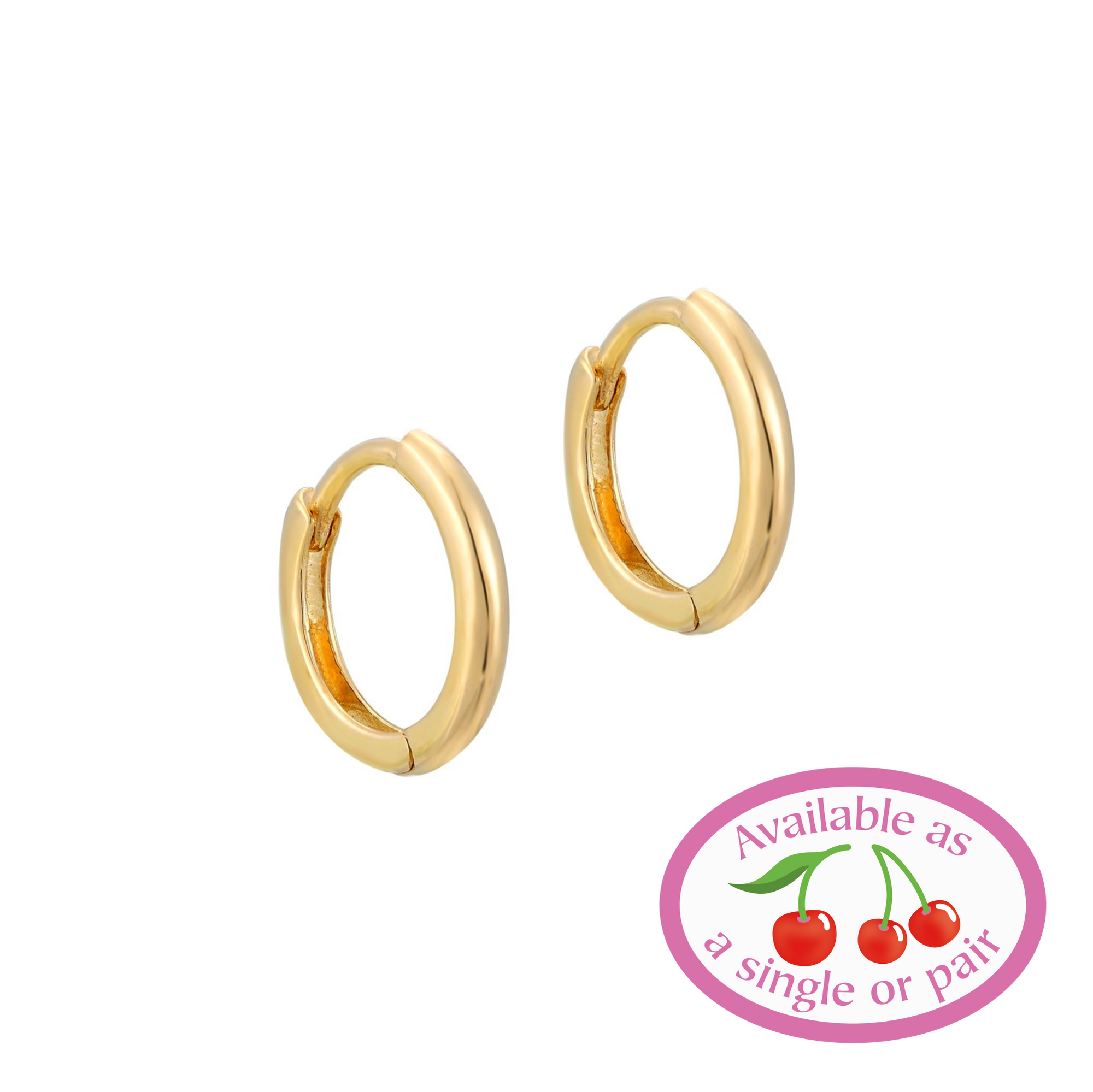 18ct Gold Vermeil Tiny Huggie Earrings