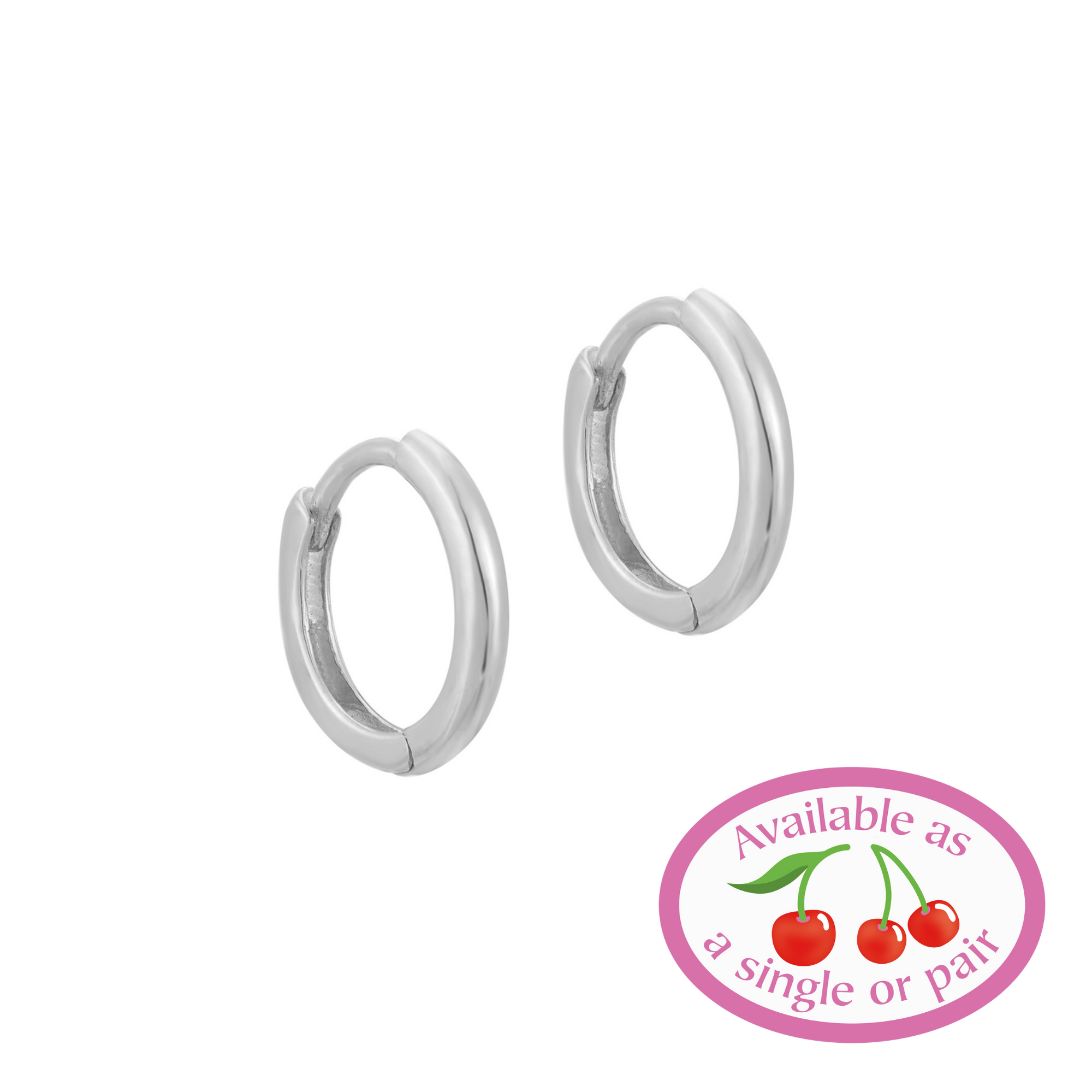 Sterling Silver Tiny Huggie Earrings