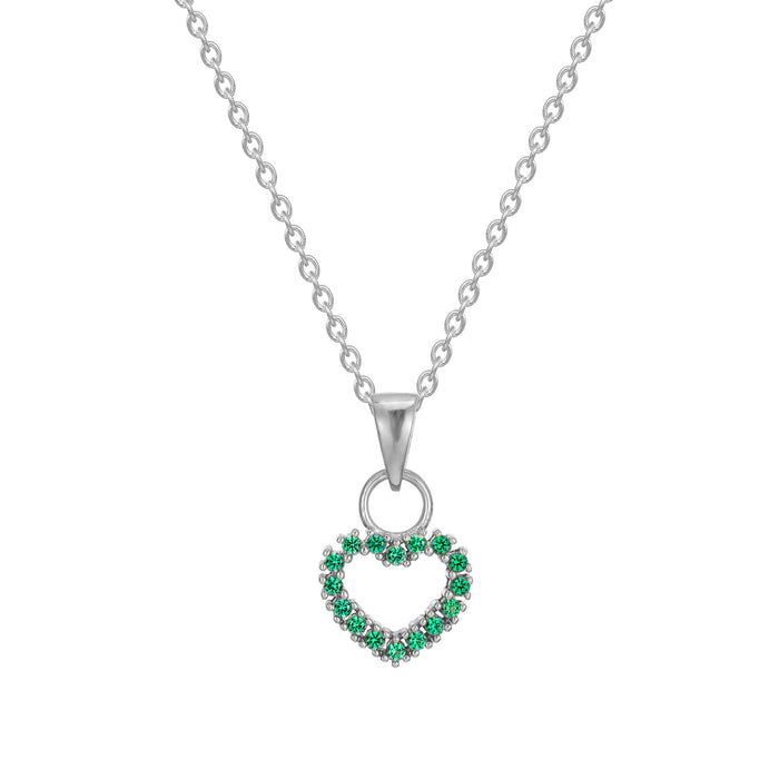 emerald heart necklace - seol gold