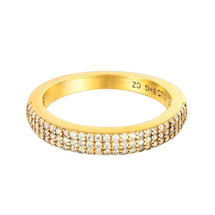 cz pave band - seol gold