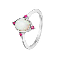 silver - opal ring - seol gold