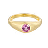 gold vermeil pink bezel ring - seol gold