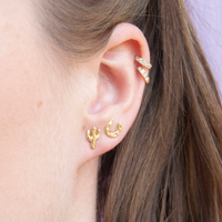 gold stud earring - seolgold