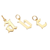 solid gold letter charm - seolgold