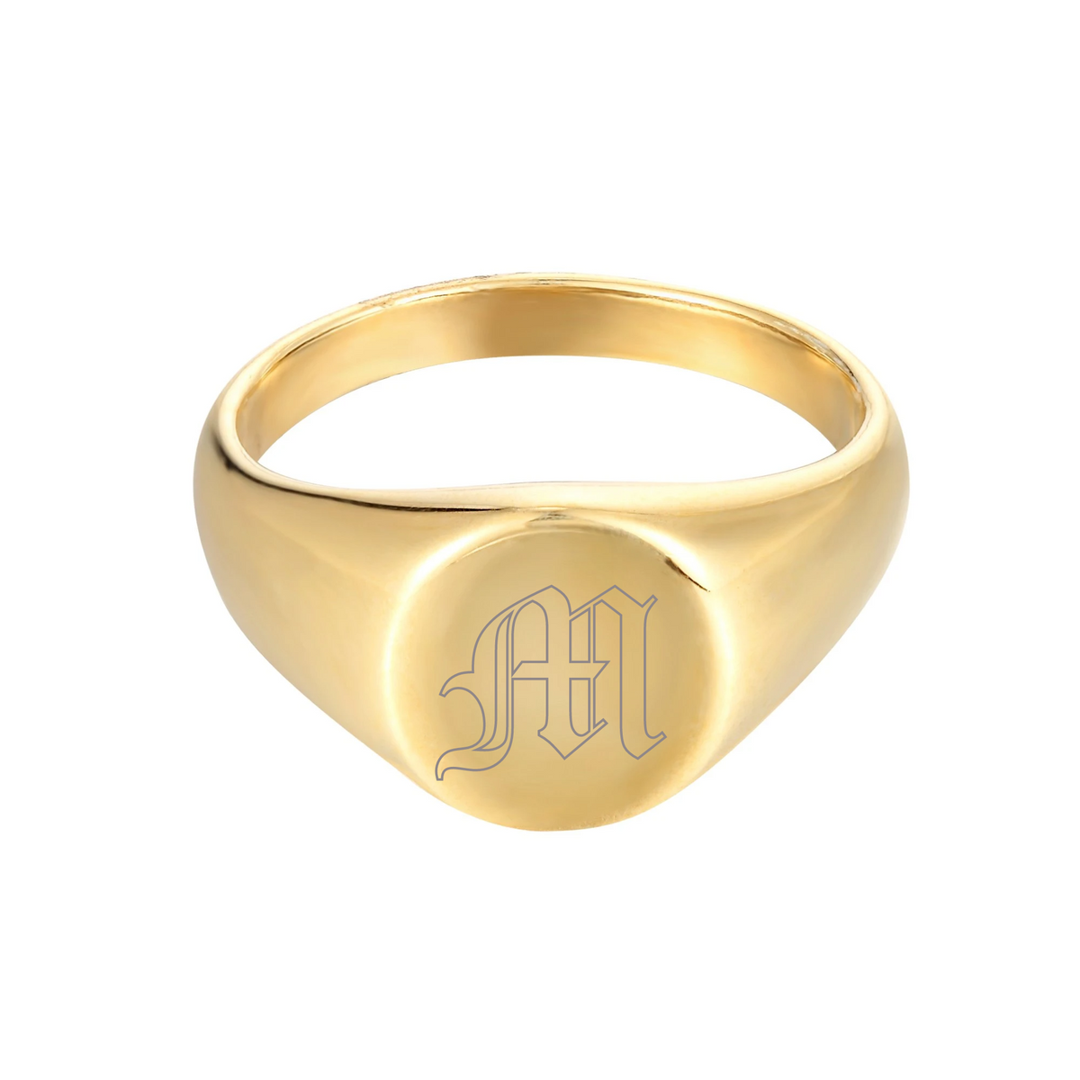 gold signet ring - seolgold