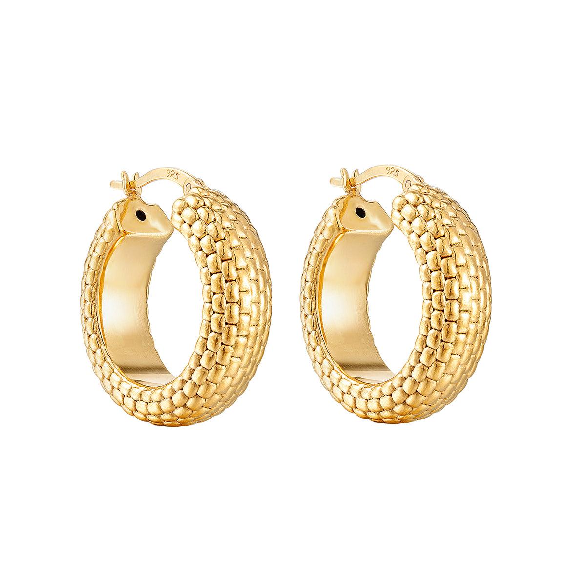 Seol Gold - Snake Chain Hoops 