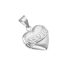 silver devil heart charm - seolgold