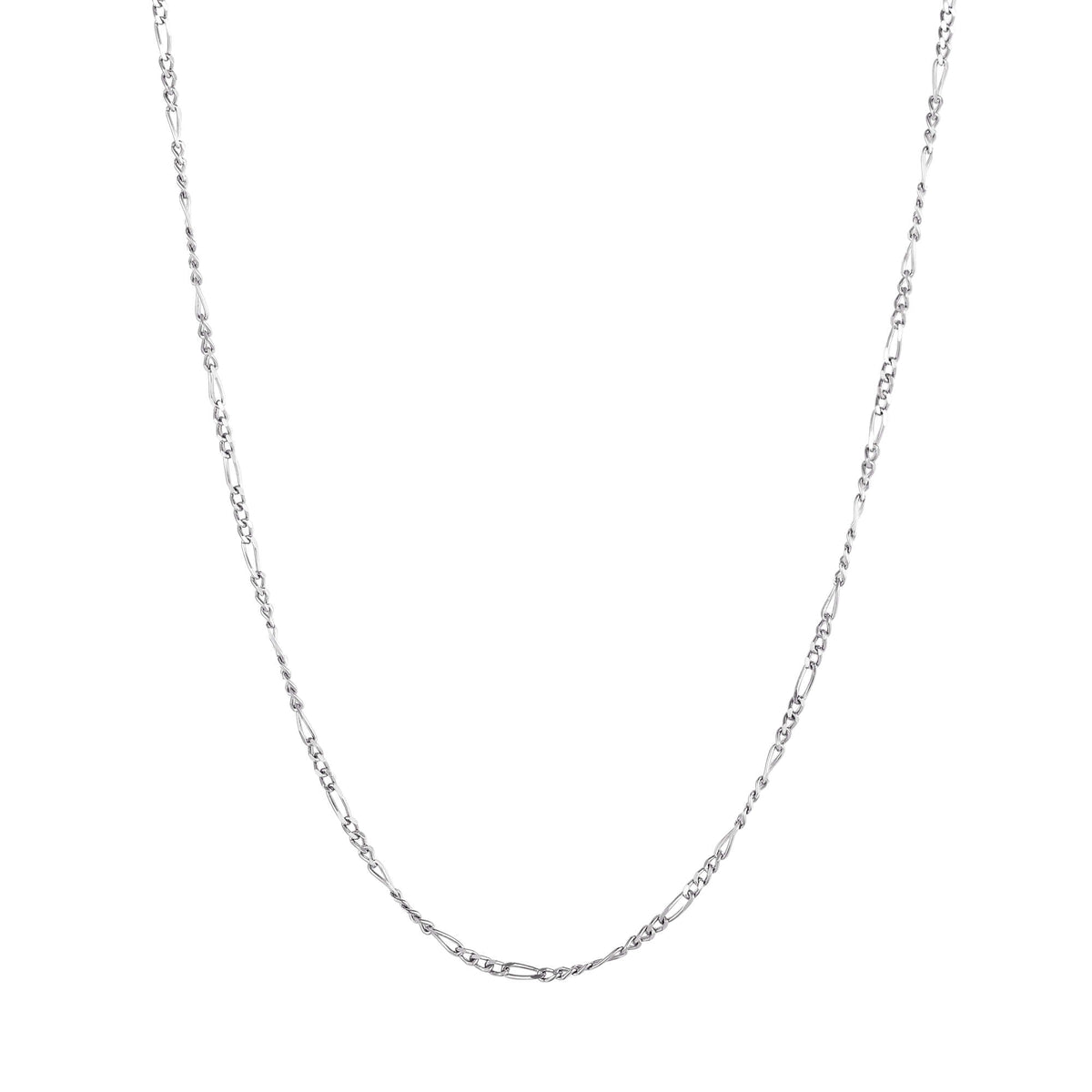 silver figaro chain necklace - seol gold