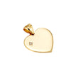 Heart cz Disc Pendant - Seol Gold