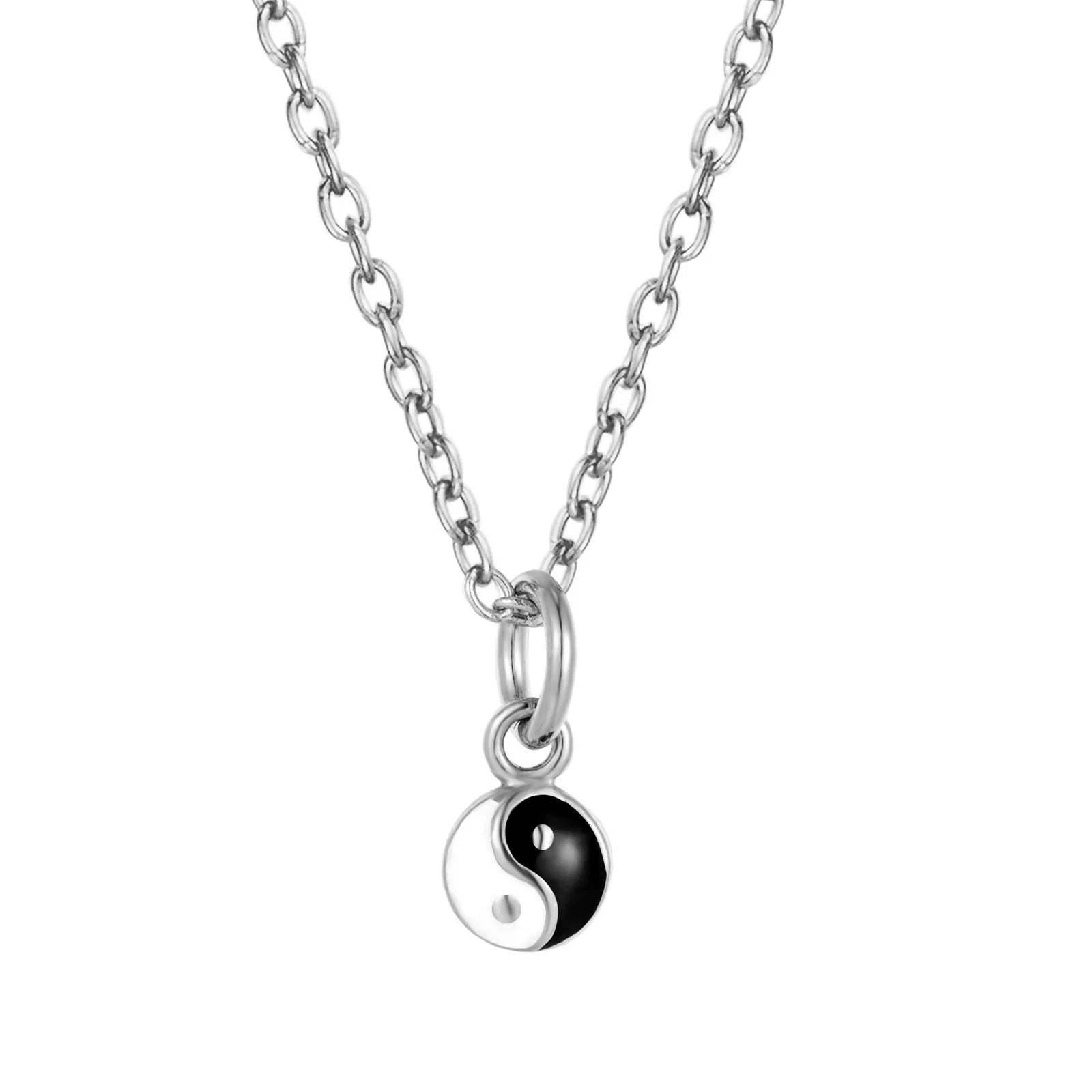 silver yin yang necklace - seolgold