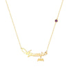 18ct Gold Vermeil Birthstone Star Sign Necklace