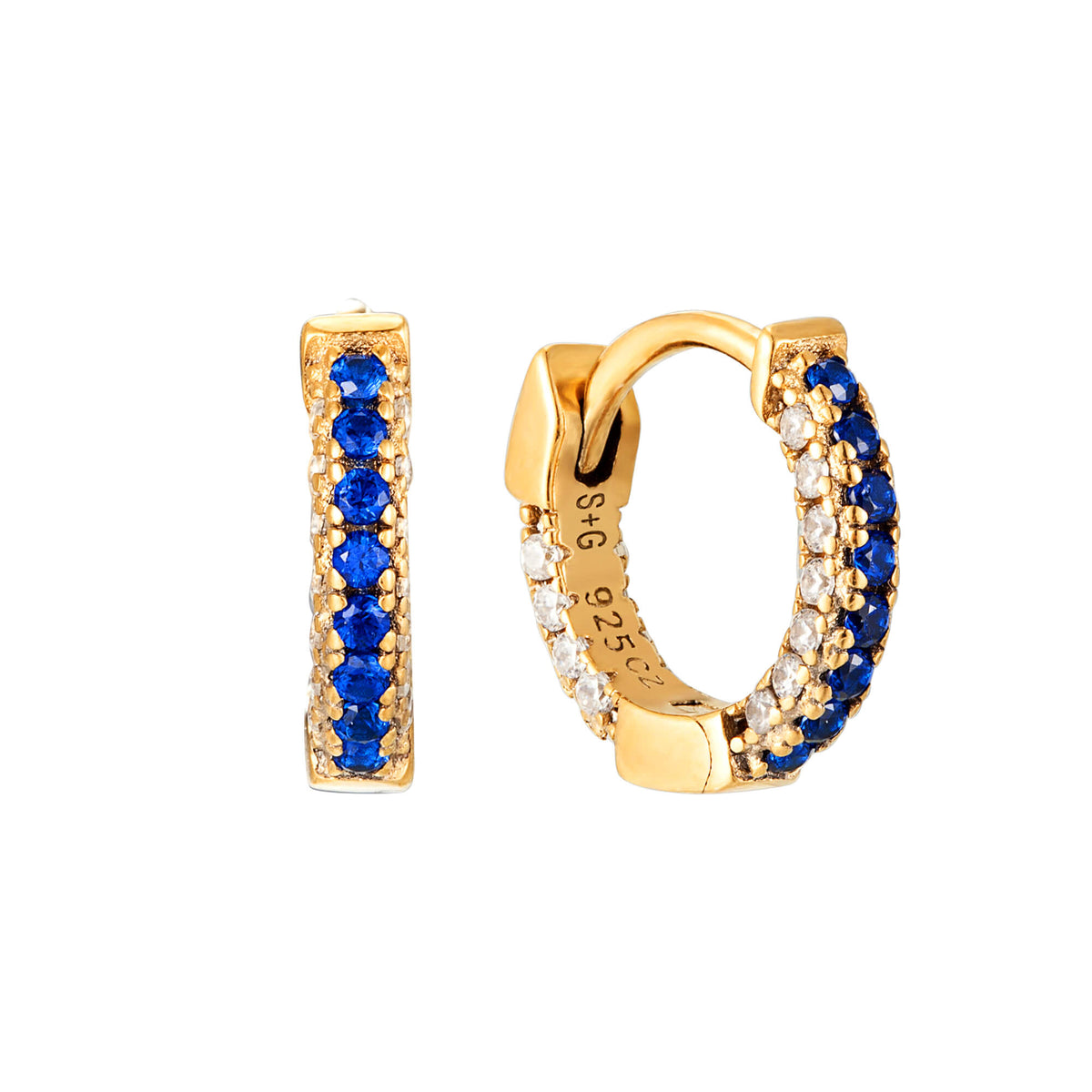 sapphire hoop - seol gold